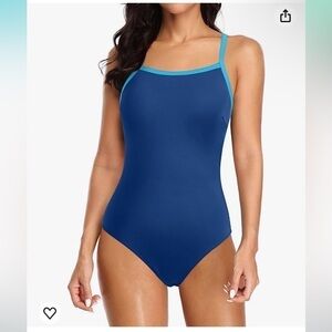 NWT Yonique Women's Athletic One Piece Bathing Suit Sport Training Swimwear